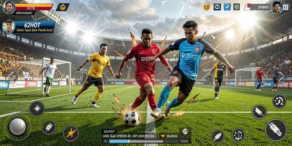 Tampilan gameplay menarik dalam game Football 62HOT.