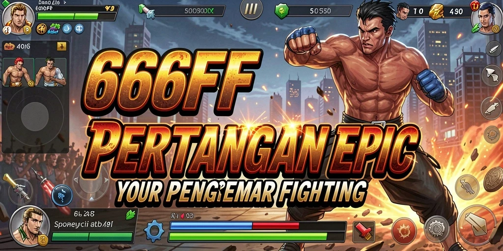 Screenshot gameplay <strong>666FF</strong> yang menunjukkan karakter bertarung dengan intens.
