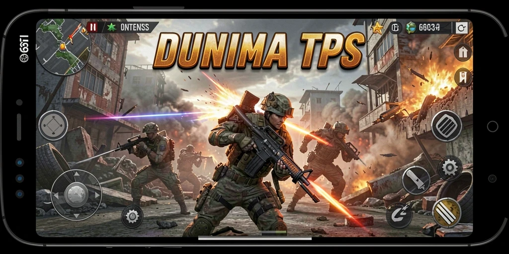 Screenshot menunjukkan pertempuran seru dalam gameplay TPS.