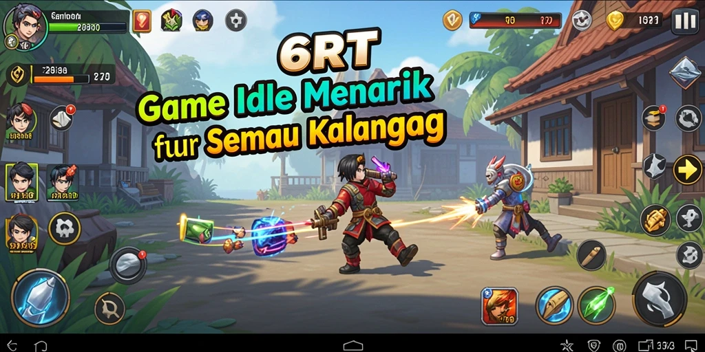 Tampilan gameplay 6RT yang menarik dan ceria.