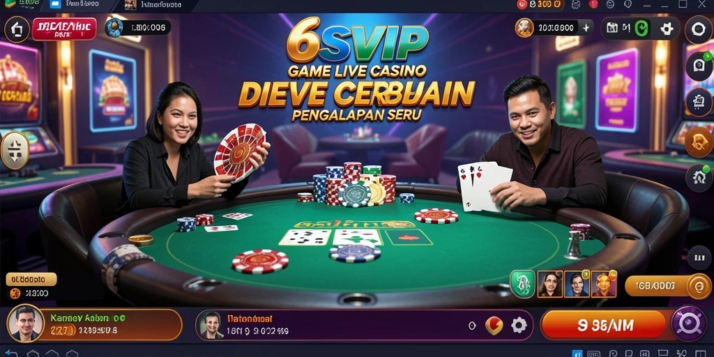 Gambaran gameplay seru di 6SVIP Live Casino.
