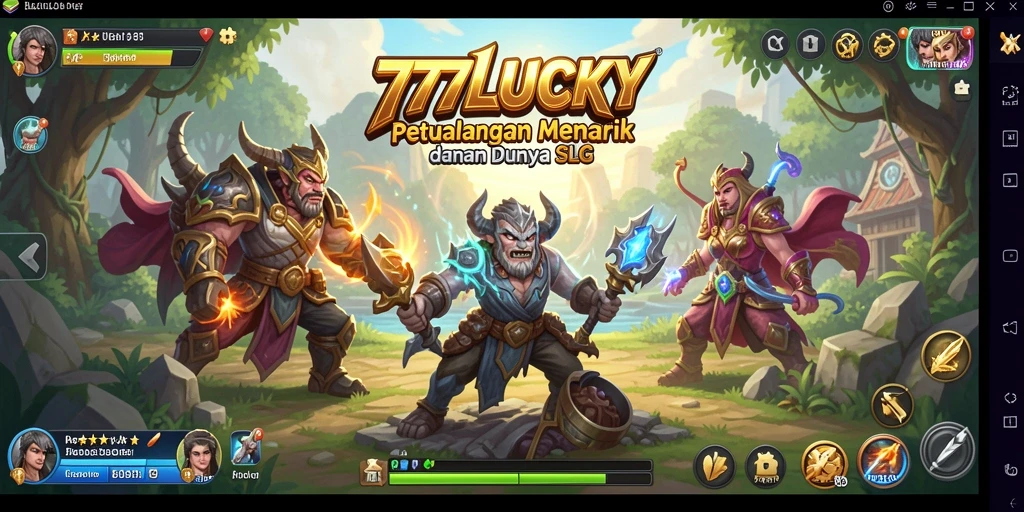 Screenshot menampilkan strategi pertempuran epik dalam SLG.