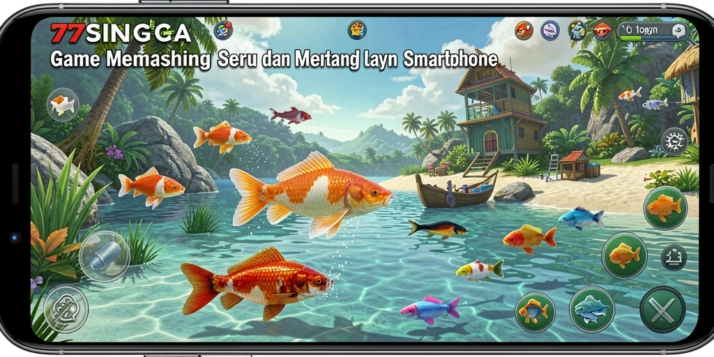Gameplay seru menangkap ikan di 77SINGA.