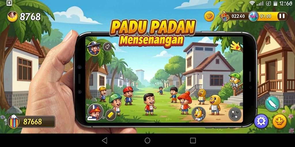 Screenshot gameplay 8768 menampilkan keseruan mencocokkan permata.