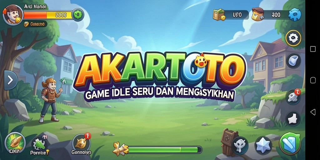 Tampilan gameplay AKARTOTO yang menarik dan menyenangkan.