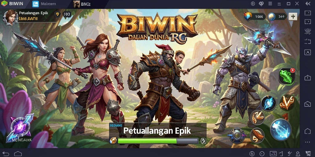 Tampilan gameplay menakjubkan dari <strong>BIWIN</strong> saat berpetualang.