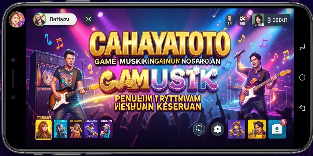 Tampilan gameplay turnamen musik yang seru dan interaktif.