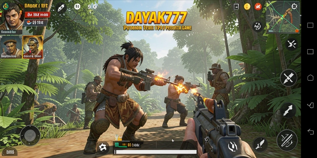 Tampilan seru gameplay DAYAK777 yang mendebarkan.