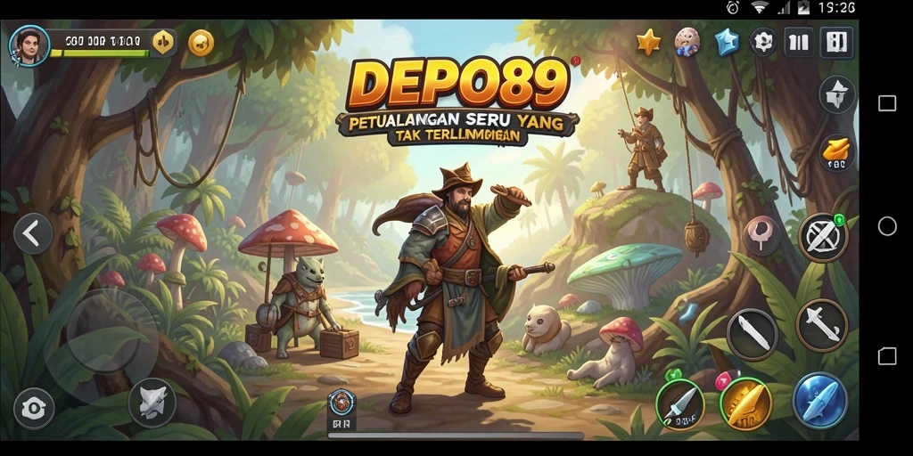 Screenshot gameplay DEPO89 yang memperlihatkan petualangan seru.
