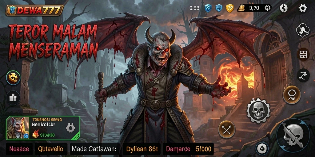 Screenshot DEWA777 menampilkan suasana mencekam saat menjelajahi ruang angker.