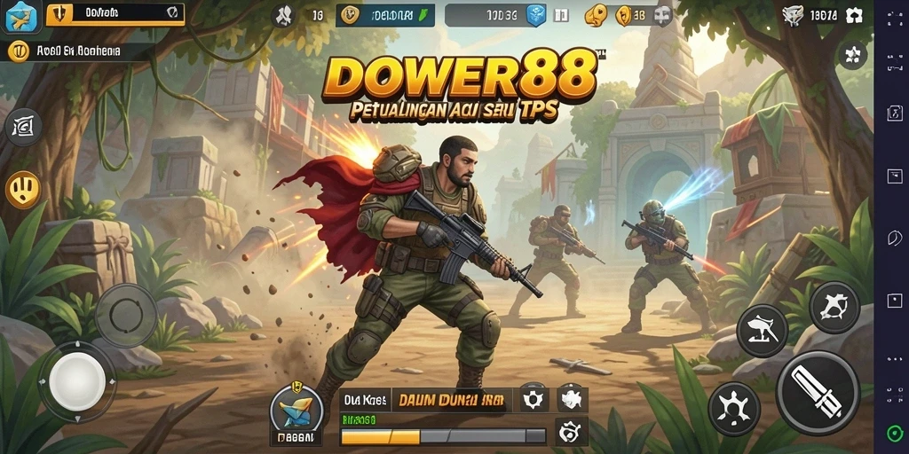 Screenshot utama DOWER88 menampilkan aksi pertempuran yang mendebarkan.