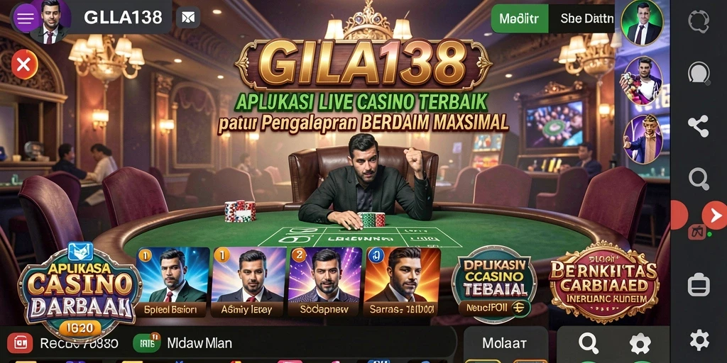 Tampilan gameplay GILA138 yang menarik pada Live Casino.
