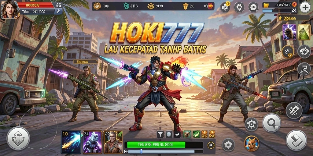 Tangkapan layar gameplay HOKI777 yang menunjukkan balapan penuh aksi.