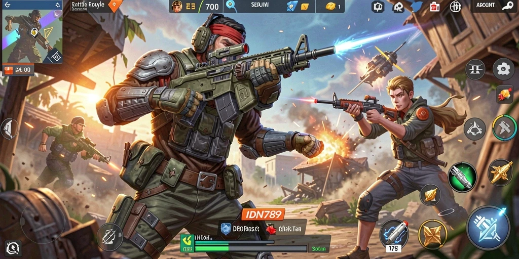 Tampilan gameplay seru dalam IDN789, penuh aksi dan strategi.
