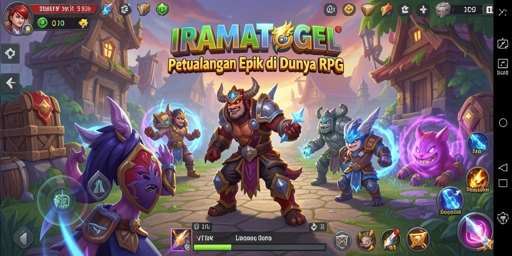 Screenshot gameplay <strong>IRAMATOGEL</strong> menampilkan aksi seru di dunia fantasi.