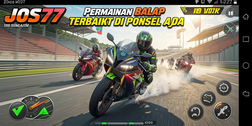 Ada momen seru dalam balapan motor yang mendebarkan.
