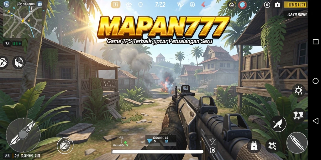Tampilan gameplay seru dari MAPAN777 dengan aksi tembak-tembakan intens.