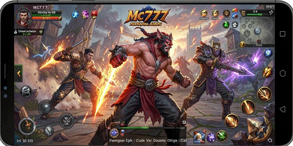 Tangkapan layar menunjukkan pertarungan seru dalam game ARPG.