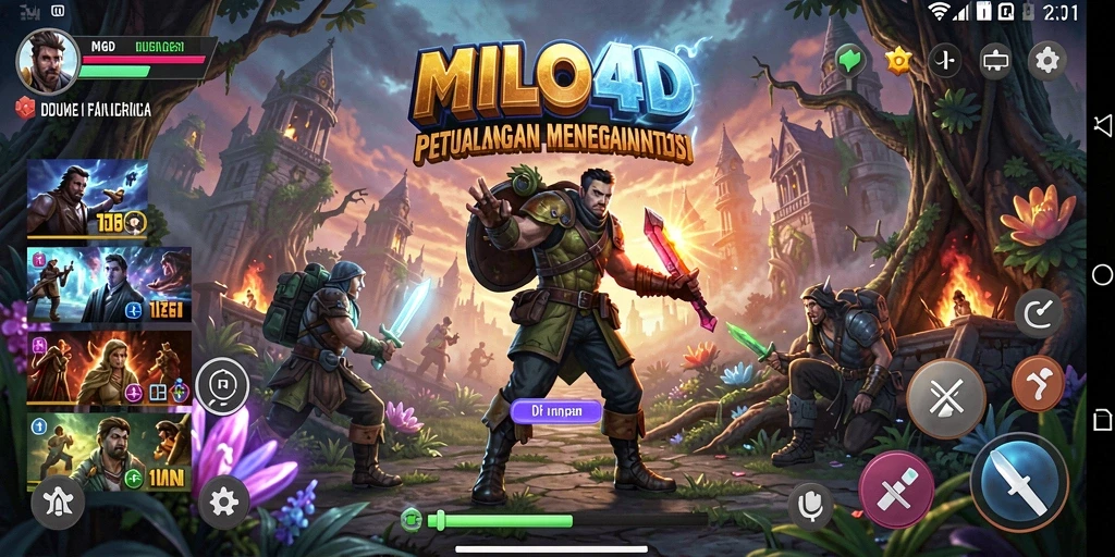 Tampilan gameplay petualangan yang mendebarkan di MILO4D.