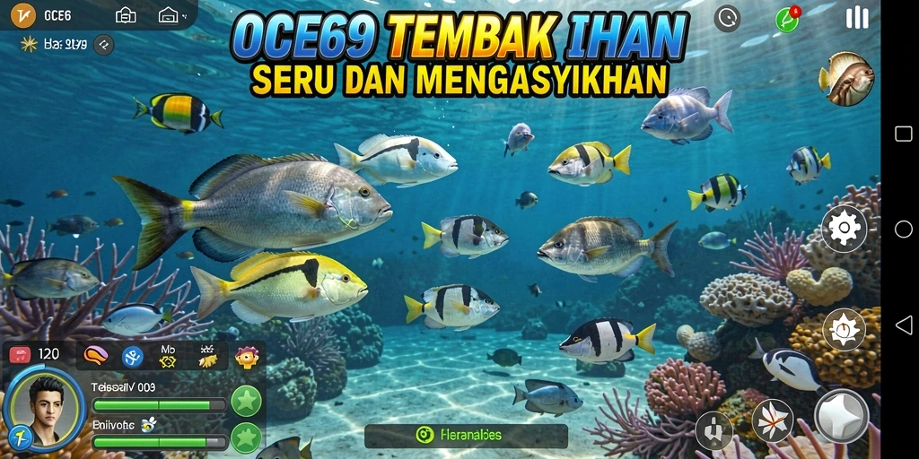 Gameplay seru menangkap ikan di OCE69 dengan grafis menawan.