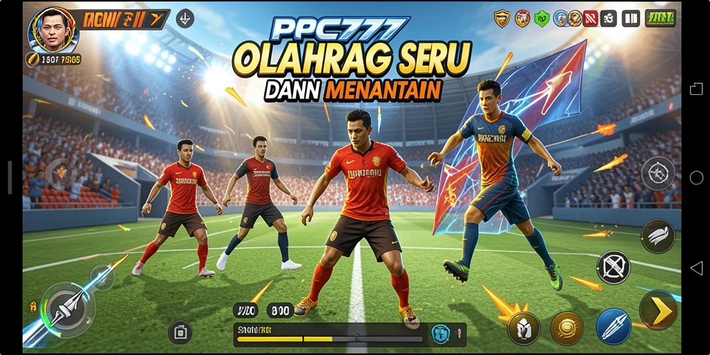 Screenshot gameplay <strong>PC777</strong> menampilkan aksi olahraga yang mendebarkan.