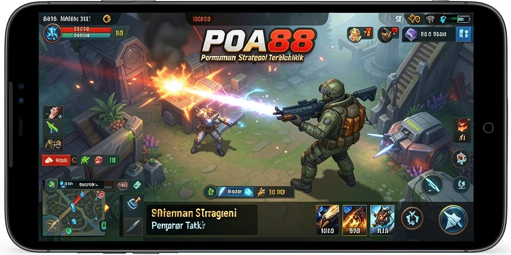 Tampilan gameplay menarik dari POA88 yang menonjolkan strategi tempur.