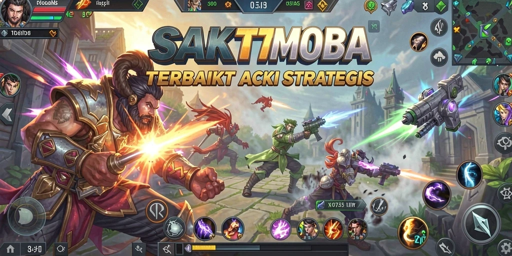 Tangkapan layar dari gameplay MOBA yang seru di SAKTI77.