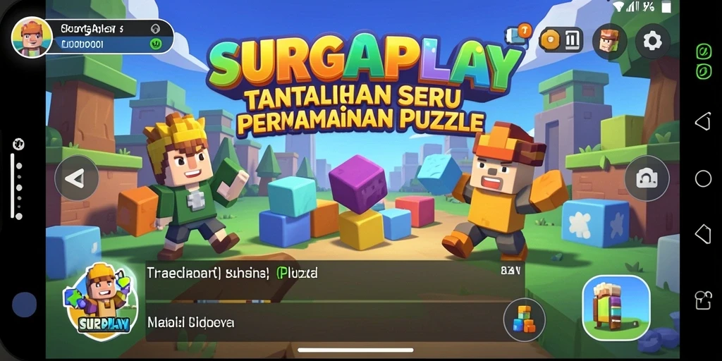 Tampilan gameplay seru dari SURGAPLAY yang menantang otak.