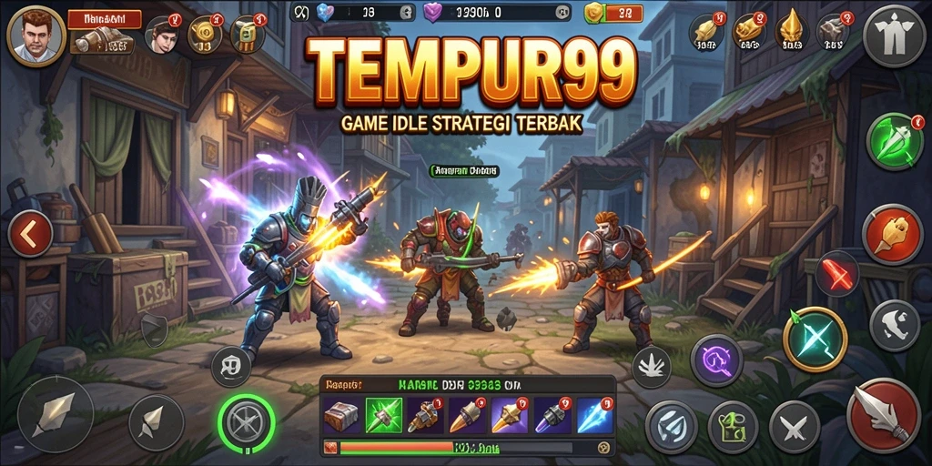 Tampilan gameplay TEMPUR99 menampilkan strategi dan pengelolaan sumber daya yang menarik.