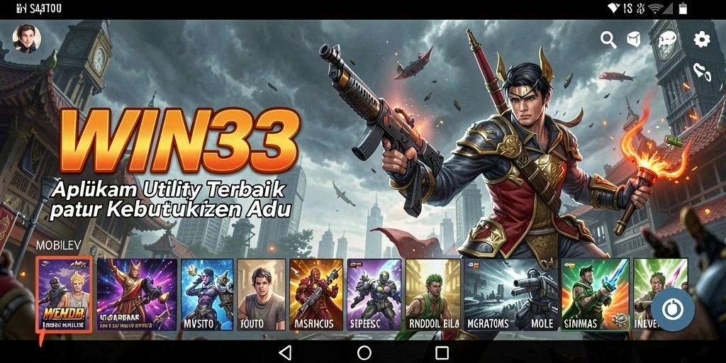 Antarmuka WIN33 yang modern dan intuitif.