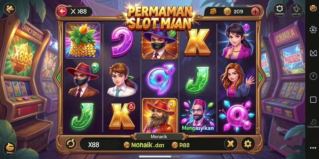 Tampilan gameplay menakjubkan dari permainan slot X88.