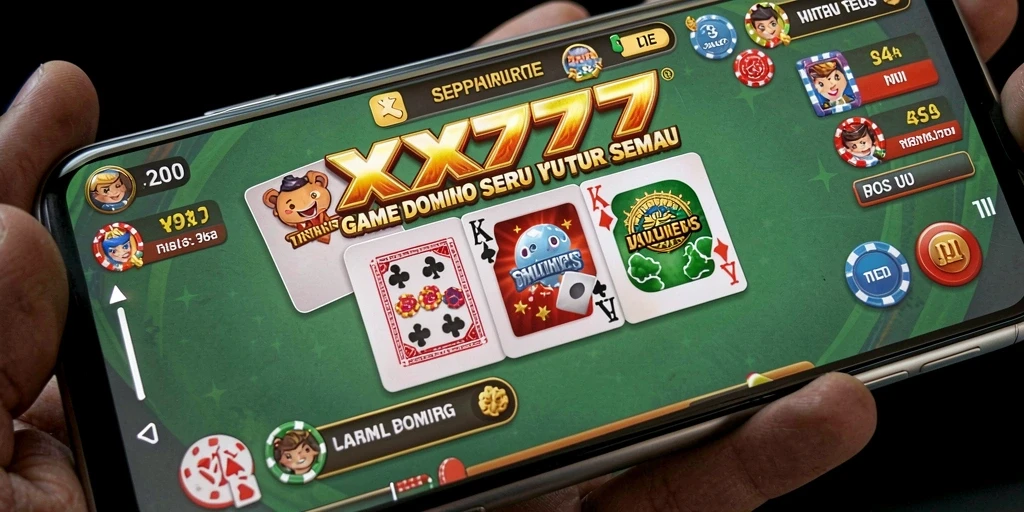 Screenshot game XXX777 menampilkan pemain yang sedang asyik bermain Domino.
