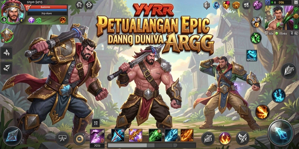 Tangkapan layar gameplay <strong>YYRR</strong> menampilkan pertarungan seru di dunia fantastis.