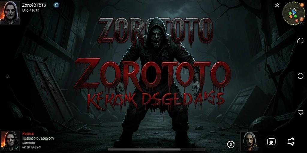 Screenshot gameplay ZOROTOTO dengan suasana horor yang mencekam.